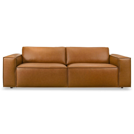 Uvalde Tan Vegan Leather Sofa from Midinmod - Luna Furniture