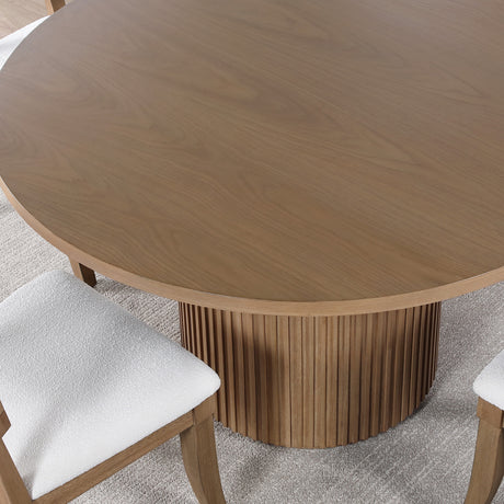 Colvin 52″ Round Dining Table, Toffee finish from Steve Silver - Luna Furniture