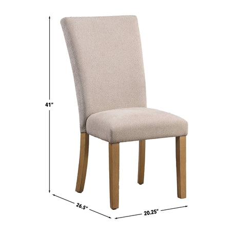 Artemis Beige Chenille Side Chair, Set of 2 from Steve Silver - Luna Furniture