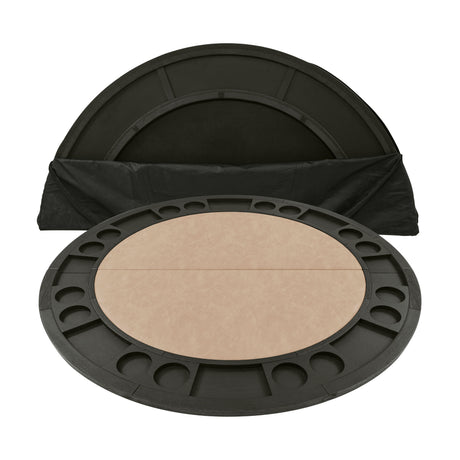 Rylie 48-inch Round Counter Dining Table with 4 Drawers and Game Top, Black Finish from Steve Silver - Luna Furniture