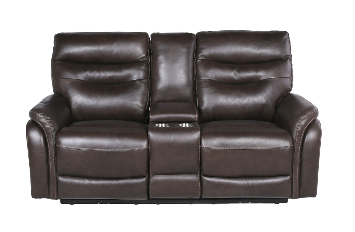 Fortuna Coffee Dual Power Reclining Loveseat from Steve Silver - Luna Furniture