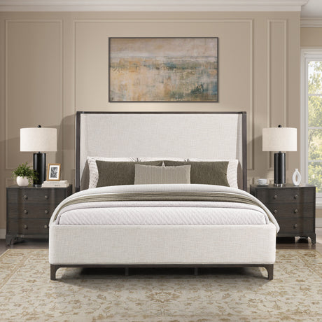 Verona Cream Upholstered Queen Bed from Steve Silver - Luna Furniture