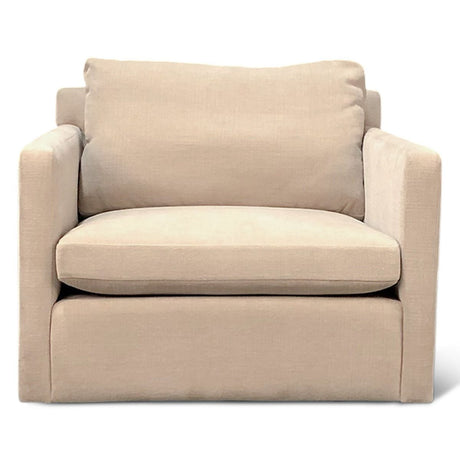 Maison Gianna Accent Chair in Oat Chenille Fabric from Home Trends & Design - Luna Furniture