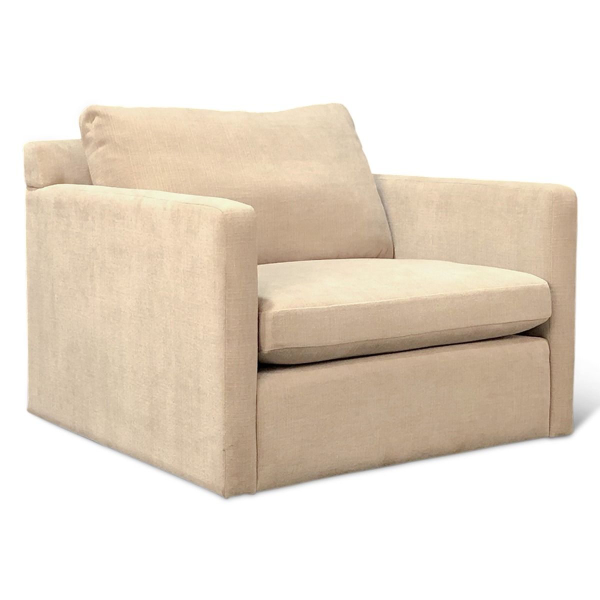 Maison Gianna Accent Chair in Oat Chenille Fabric from Home Trends & Design - Luna Furniture
