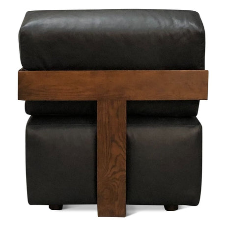 Maison Harper Accent Chair in Charme Black Leather from Home Trends & Design - Luna Furniture