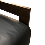 Maison Harper Accent Chair in Charme Black Leather from Home Trends & Design - Luna Furniture