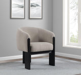 Valdez Beige Boucle Upholstered Barrel Back Accent Chair from Coaster - Luna Furniture