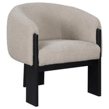 Valdez Beige Boucle Upholstered Barrel Back Accent Chair from Coaster - Luna Furniture