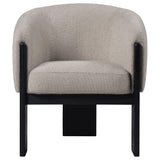Valdez Beige Boucle Upholstered Barrel Back Accent Chair from Coaster - Luna Furniture