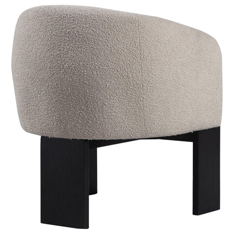 Valdez Beige Boucle Upholstered Barrel Back Accent Chair from Coaster - Luna Furniture