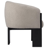 Valdez Beige Boucle Upholstered Barrel Back Accent Chair from Coaster - Luna Furniture
