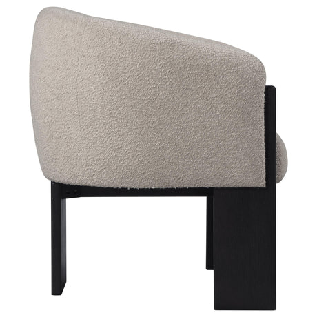 Valdez Beige Boucle Upholstered Barrel Back Accent Chair from Coaster - Luna Furniture