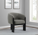 Valdez Brown Boucle Upholstered Barrel Back Accent Chair from Coaster - Luna Furniture
