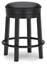 Valebeck Black Counter Height Barstool from Ashley - Luna Furniture