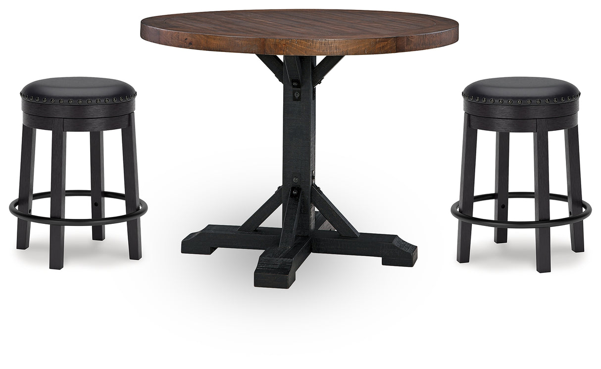 Valebeck Counter Height Dining Table and 2 Barstools from Ashley - Luna Furniture