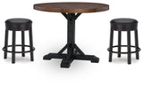 Valebeck Counter Height Dining Table and 2 Barstools from Ashley - Luna Furniture