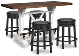 Valebeck Counter Height Dining Table and 4 Barstools from Ashley - Luna Furniture
