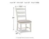 Valebeck Dining Table and 8 Chairs with Storage in White/Brown from Ashley Furniture - Luna Furniture