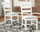 Valebeck Dining Table and 8 Chairs with Storage in White/Brown from Ashley Furniture - Luna Furniture