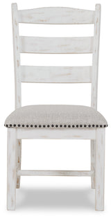 Valebeck Dining Table and 8 Chairs with Storage in White/Brown from Ashley Furniture - Luna Furniture
