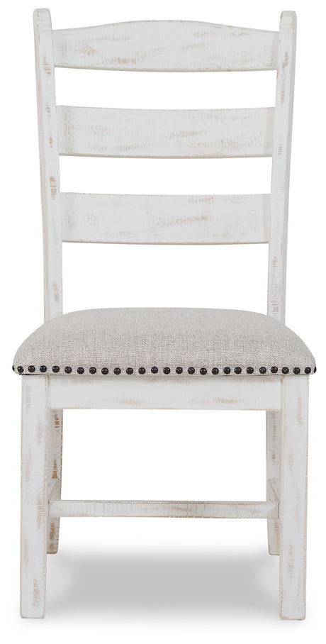 Valebeck Dining Table and 8 Chairs with Storage in White/Brown from Ashley - Luna Furniture