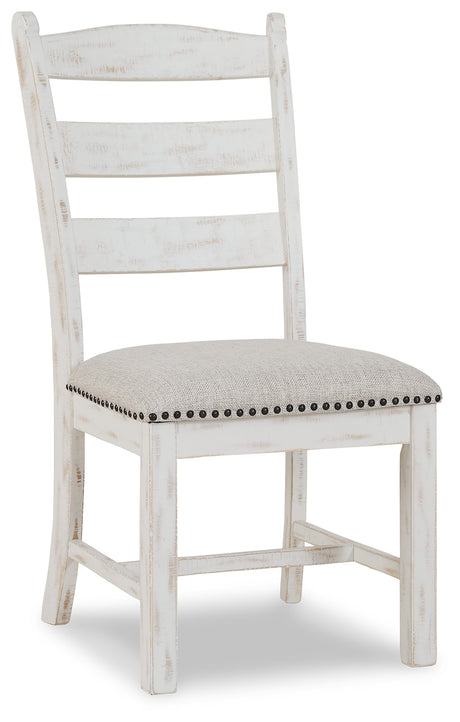 Valebeck Dining Table and 8 Chairs with Storage in White/Brown from Ashley - Luna Furniture