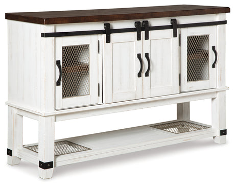 Valebeck Dining Table and 8 Chairs with Storage in White/Brown from Ashley - Luna Furniture