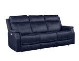 Valencia Ocean Blue 3-Piece Dual Power Reclining Living Room Set from Steve Silver - Luna Furniture