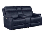 Valencia Ocean Blue 3-Piece Dual Power Reclining Living Room Set from Steve Silver - Luna Furniture