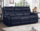 Valencia Ocean Blue 3-Piece Dual Power Reclining Living Room Set from Steve Silver - Luna Furniture