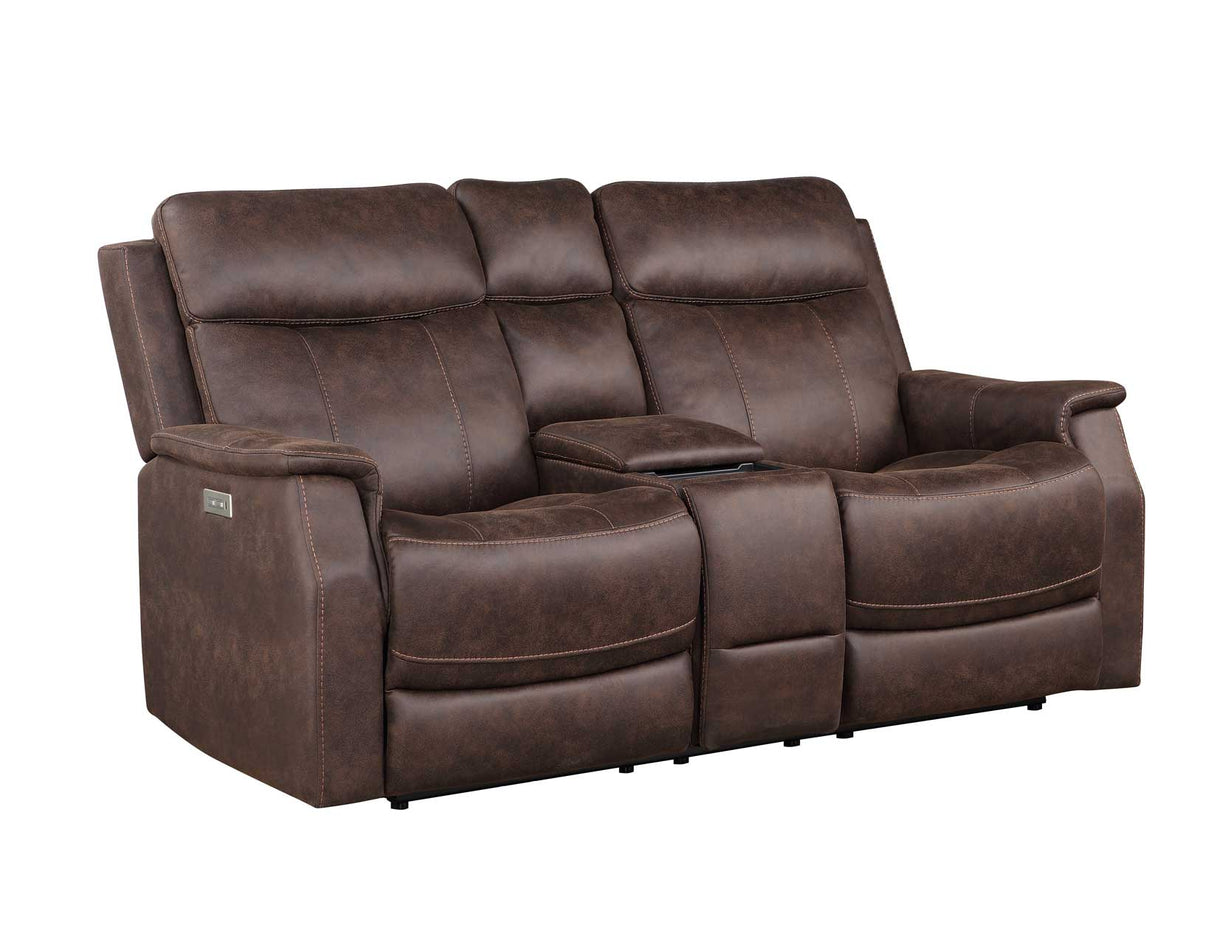 Valencia Walnut 3-Piece Dual Power Reclining Living Room Set from Steve Silver - Luna Furniture