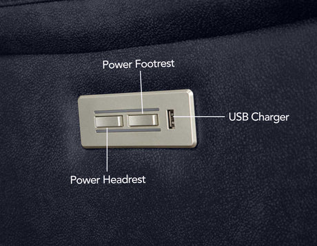 Valencia Ocean Blue Dual Power Recliner from Steve Silver - Luna Furniture