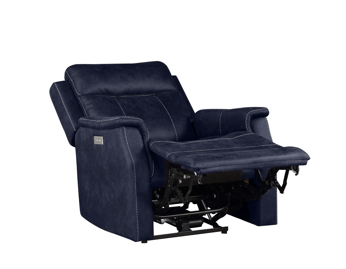 Valencia Ocean Blue Dual Power Recliner from Steve Silver - Luna Furniture