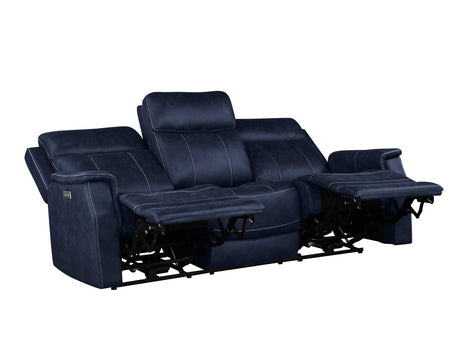 Valencia Ocean Blue Dual Power Reclining Sofa from Steve Silver - Luna Furniture