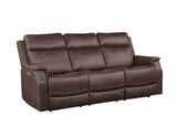 Valencia Walnut Dual-Power Reclining Sofa from Steve Silver - Luna Furniture