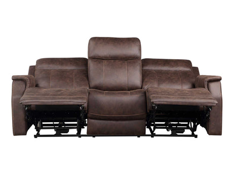 Valencia Walnut Dual-Power Reclining Sofa from Steve Silver - Luna Furniture