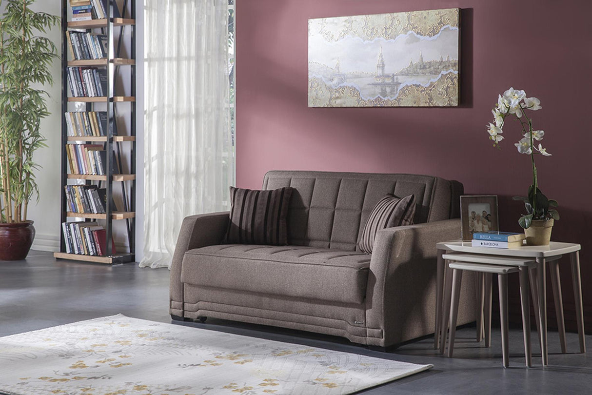 Valerie Redeyef Brown Sleeper Loveseat from Bellona - Luna Furniture