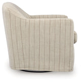 Valwick Cream/Brown Swivel Accent Chair from Ashley - Luna Furniture