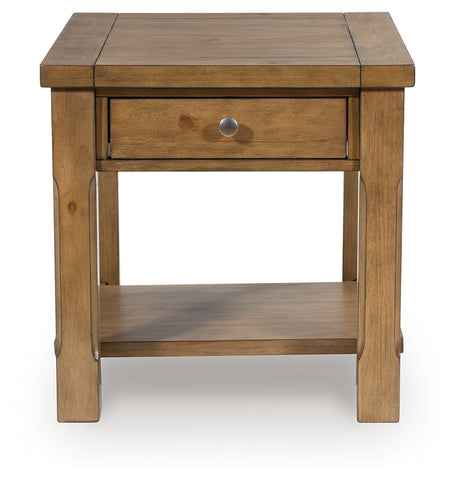 Vandenmore Medium Brown End Table from Ashley - Luna Furniture