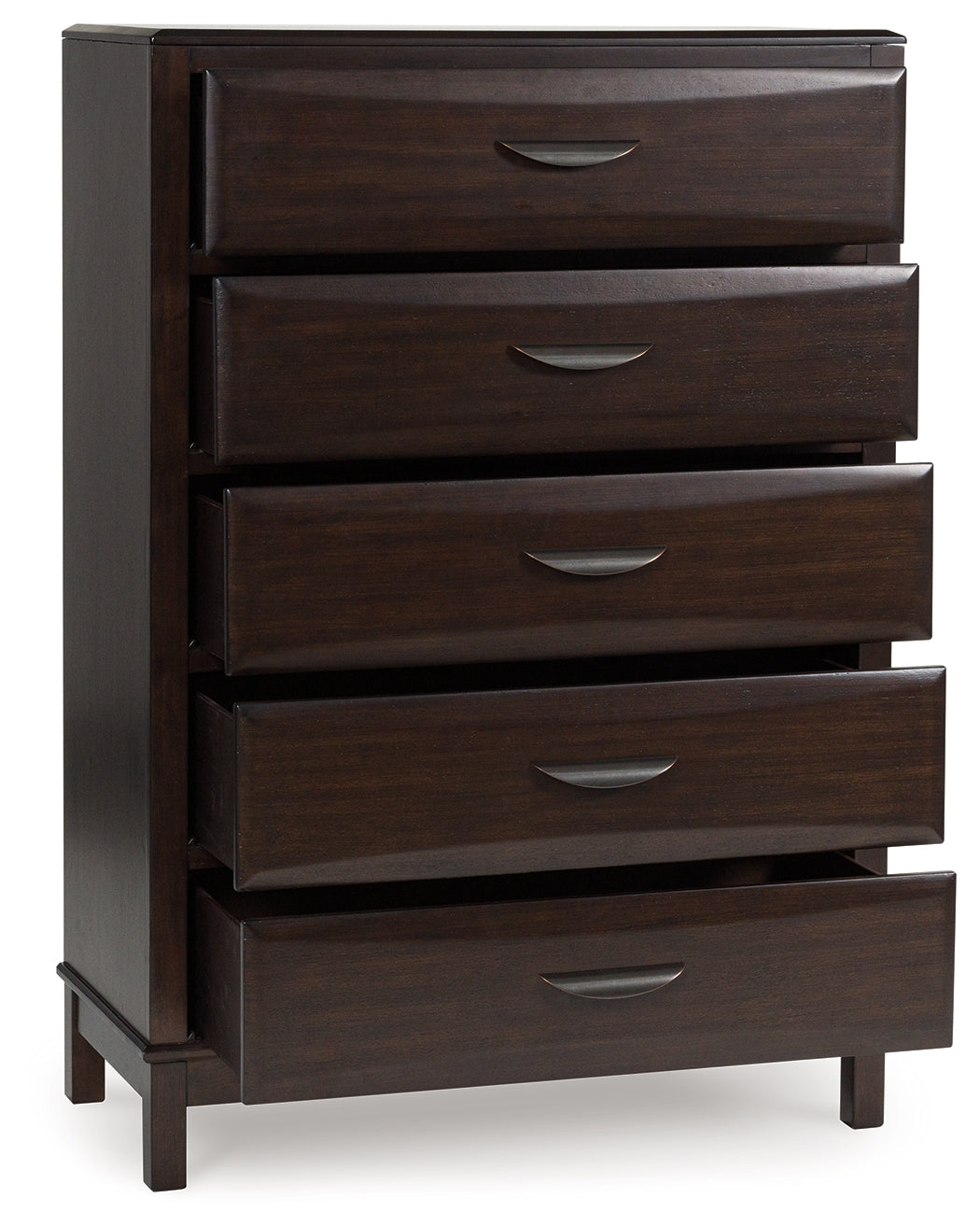 Vanmore Dark Brown Bookcase Storage Platform Bedroom Set from Ashley - Luna Furniture