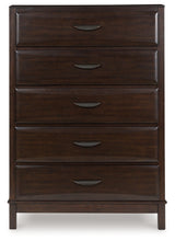 Vanmore Dark Brown Bookcase Storage Platform Bedroom Set from Ashley - Luna Furniture