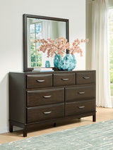 Vanmore Dark Brown Dresser and Mirror from Ashley - Luna Furniture