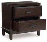 Vanmore Dark Brown Bookcase Storage Platform Bedroom Set from Ashley - Luna Furniture
