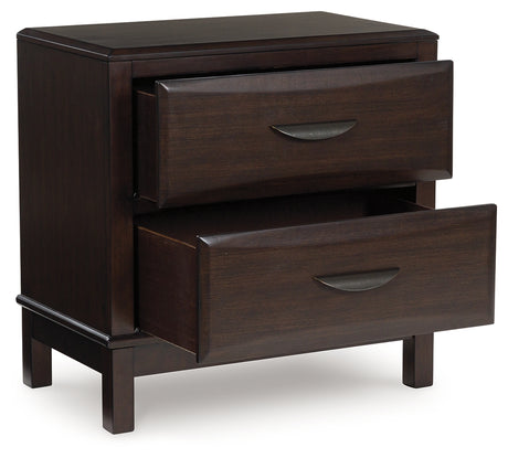 Vanmore Dark Brown Bookcase Storage Platform Bedroom Set from Ashley - Luna Furniture