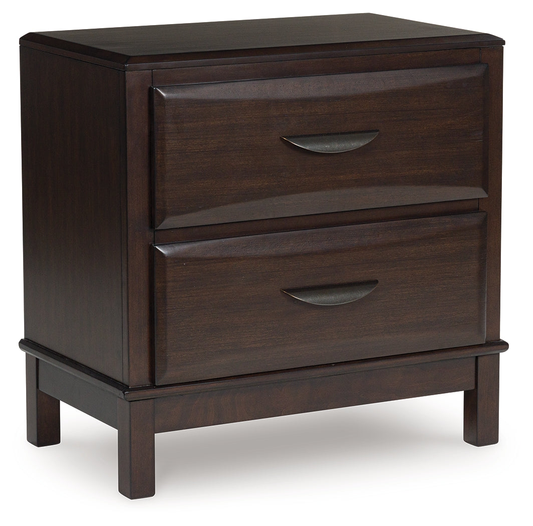 Vanmore Dark Brown Bookcase Storage Platform Bedroom Set from Ashley - Luna Furniture