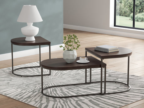 Vanmore Dark Brown Table (Set of 3) from Ashley - Luna Furniture
