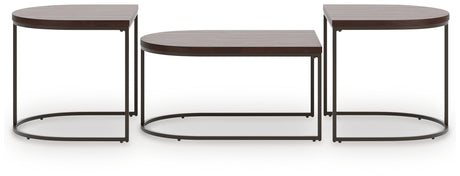 Vanmore Dark Brown Table (Set of 3) from Ashley - Luna Furniture
