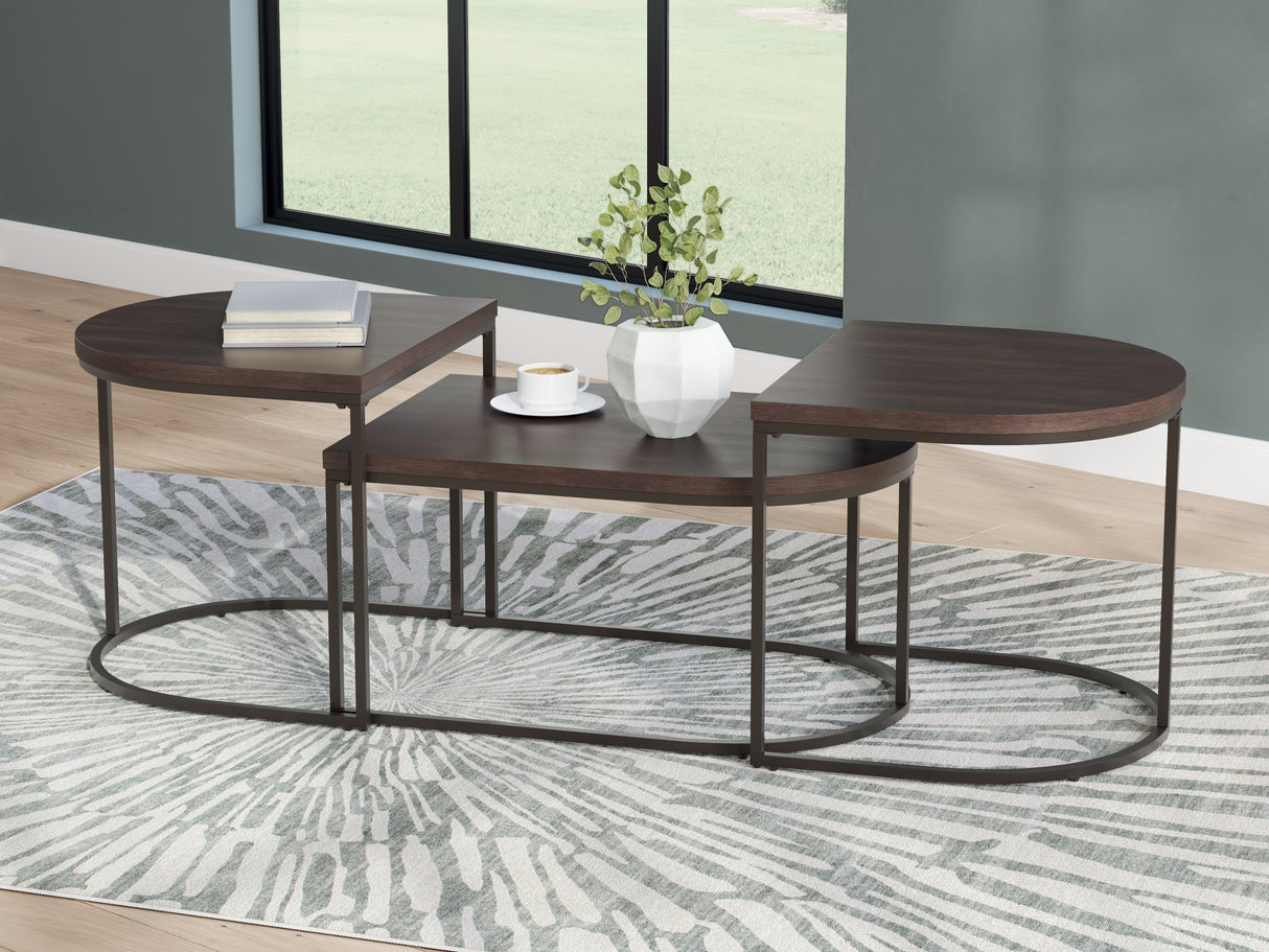 Vanmore Dark Brown Table (Set of 3) from Ashley - Luna Furniture