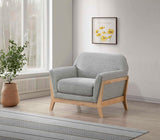 Vaughn Gray Fabric Upholstered Flared Arm Accent Chair from Coaster - Luna Furniture