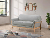 Vaughn Gray Fabric Upholstered Flared Arm Loveseat from Coaster - Luna Furniture